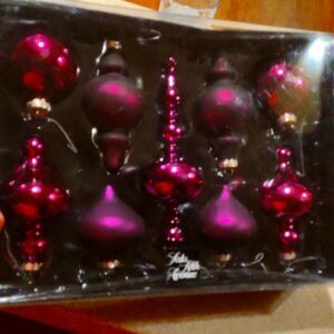 Saks Fifth Avenue Ornament and Topper Set Purple